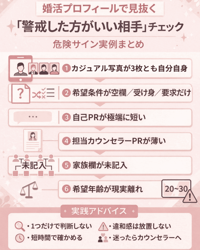 要注意！プロフィールから見抜けるサイン一覧